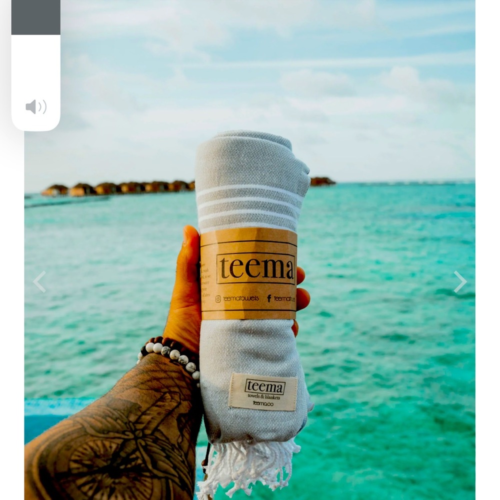 Teema stone simple towel- no pilling or visible signs of use